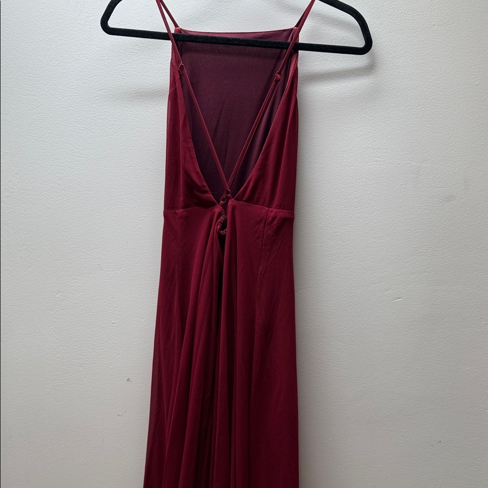 Lulus Burgundy Spaghetti Strap Maxi Dress - Picture 4 of 4